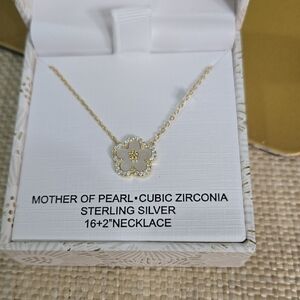 Rachel Zoe Gold and Silver Floral Necklace